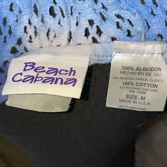 BEACH Cabana net style blues tie dye racer back size M - Picture 10 of 11